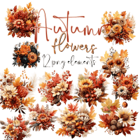 Zestaw Autumn Flowers 01