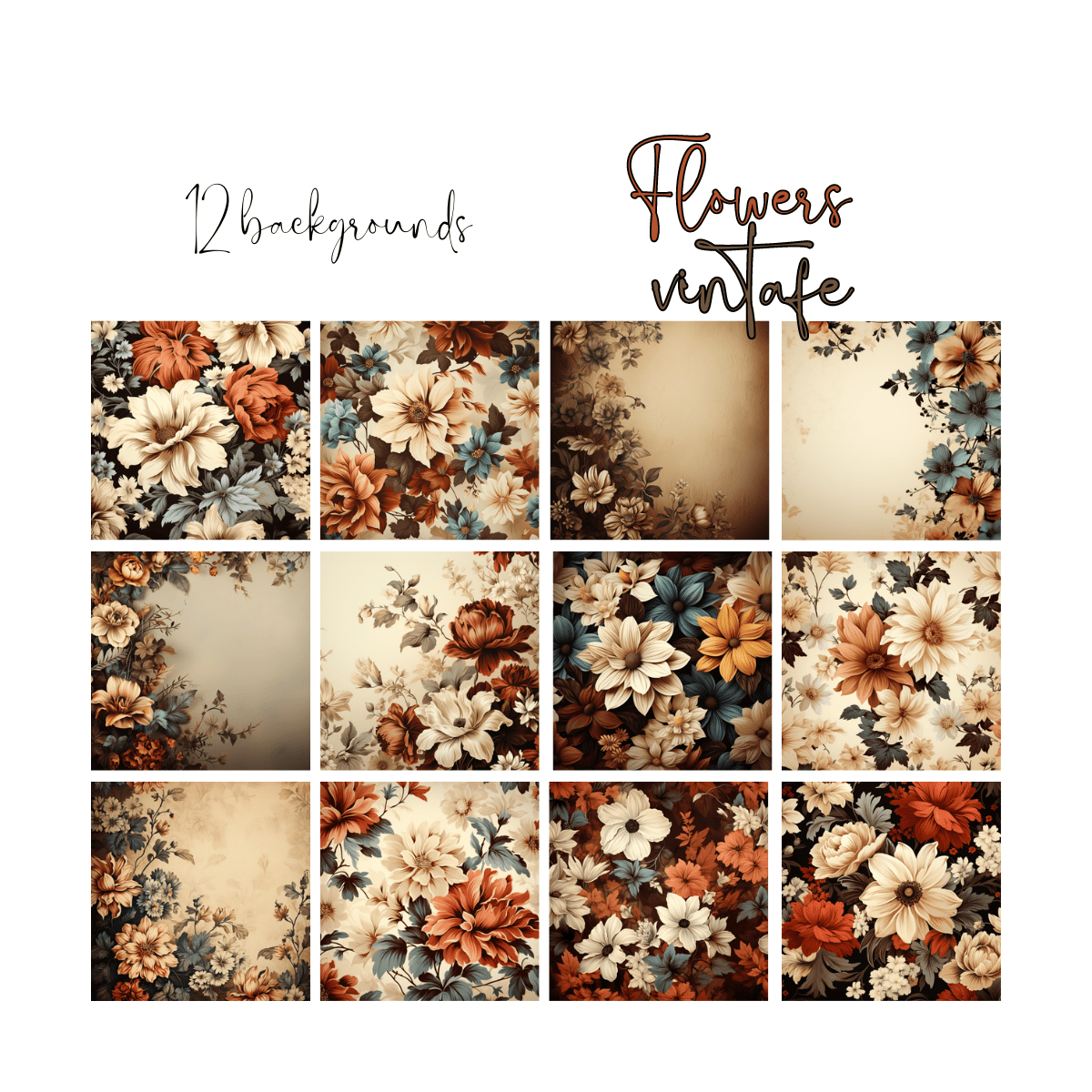 Zestaw Flowers Vintage 01