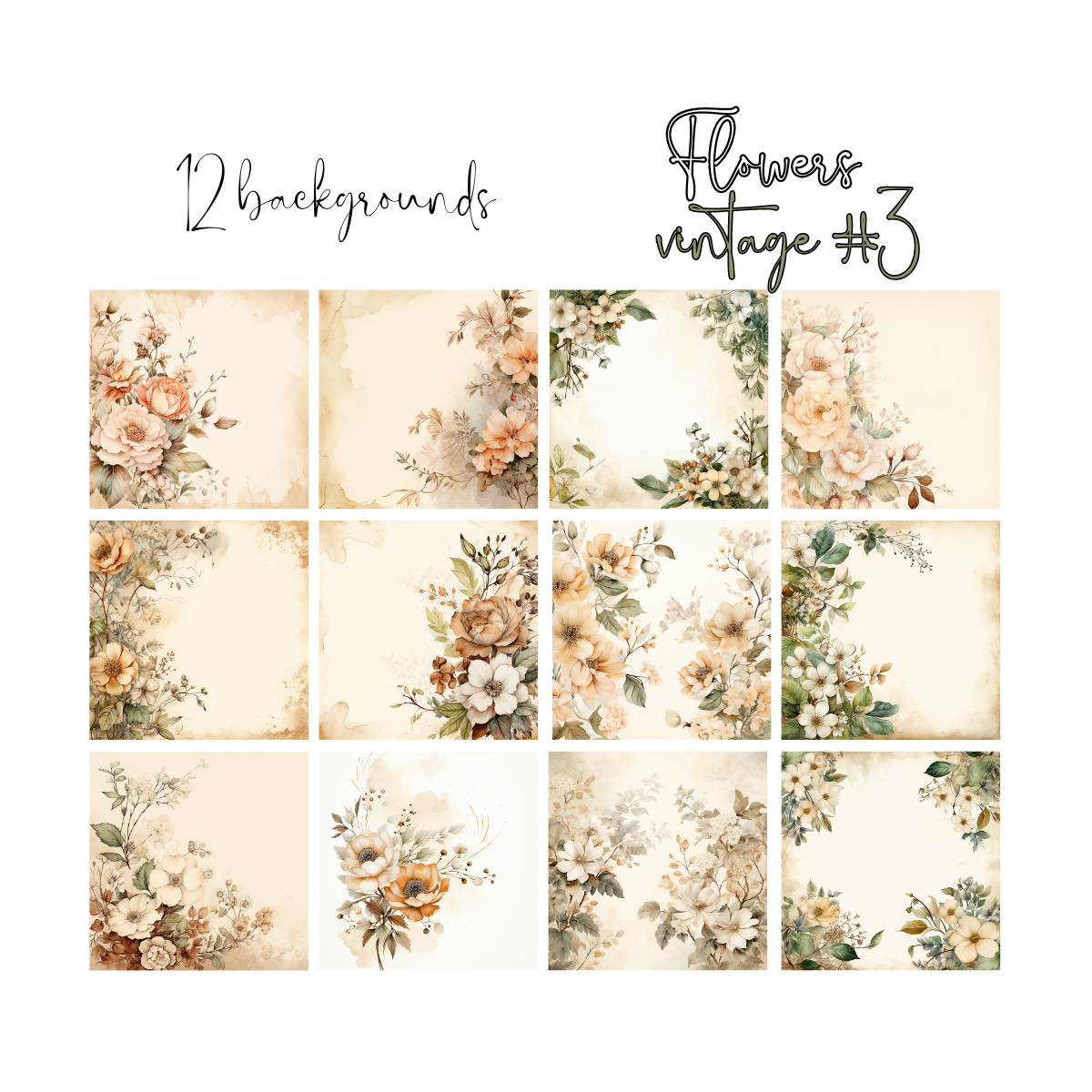 Zestaw Flowers Vintage 03