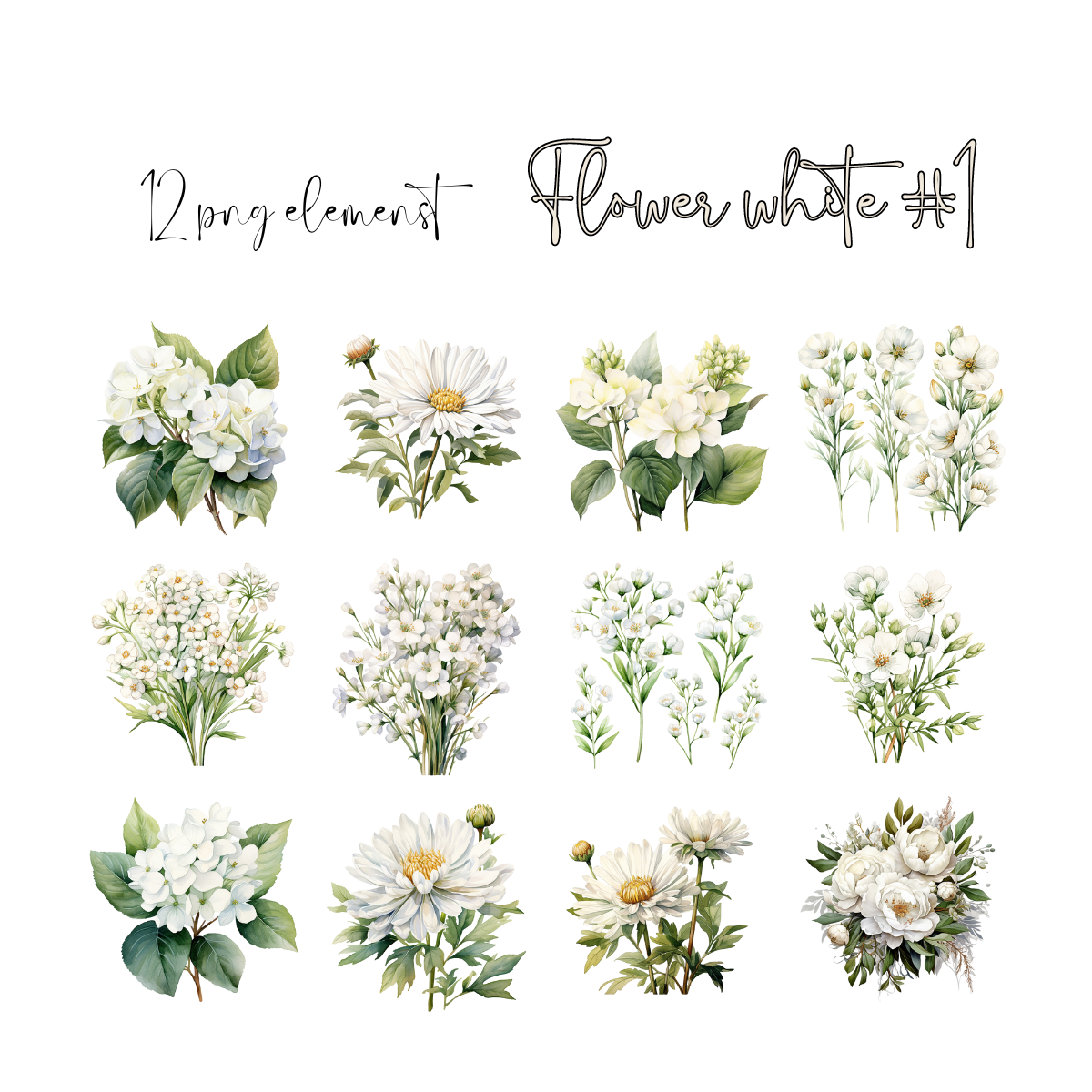 Zestaw Flower White 01